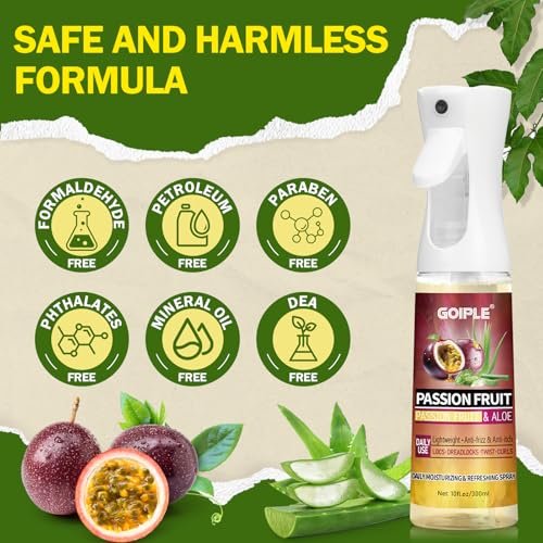 Goiple Loc Moisturizing Spray for Dull, Dry Locs - Daily Passion Fruit Hair and Scalp Moisturizer for Dreadlocks, Locs, Microlocks, Braids - Lightweight Refreshing Moisturizer Loc Spray for Anti-Frizz (10 Fl Oz) - görsel 10