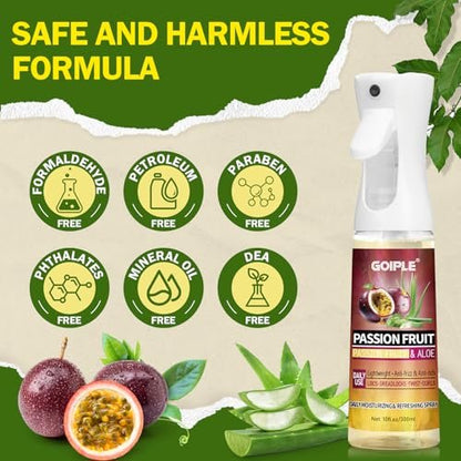 Goiple Loc Moisturizing Spray for Dull, Dry Locs - Daily Passion Fruit Hair and Scalp Moisturizer for Dreadlocks, Locs, Microlocks, Braids - Lightweight Refreshing Moisturizer Loc Spray for Anti-Frizz (10 Fl Oz)