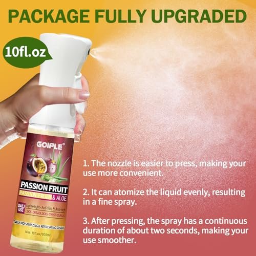 Goiple Loc Moisturizing Spray for Dull, Dry Locs - Daily Passion Fruit Hair and Scalp Moisturizer for Dreadlocks, Locs, Microlocks, Braids - Lightweight Refreshing Moisturizer Loc Spray for Anti-Frizz (10 Fl Oz) - görsel 8
