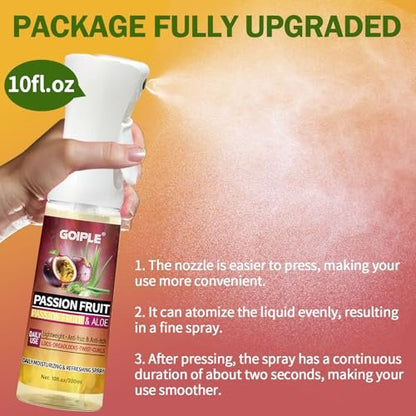 Goiple Loc Moisturizing Spray for Dull, Dry Locs - Daily Passion Fruit Hair and Scalp Moisturizer for Dreadlocks, Locs, Microlocks, Braids - Lightweight Refreshing Moisturizer Loc Spray for Anti-Frizz (10 Fl Oz)