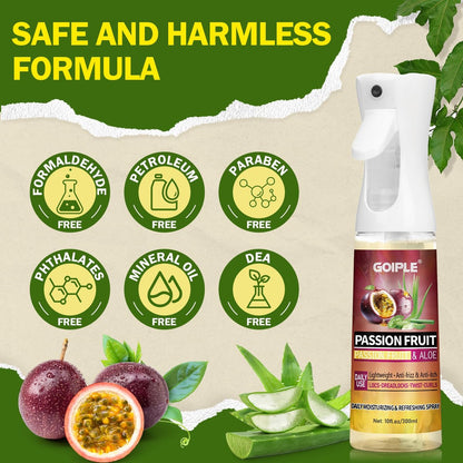 Goiple Loc Moisturizing Spray for Dull, Dry Locs - Daily Passion Fruit Hair and Scalp Moisturizer for Dreadlocks, Locs, Microlocks, Braids - Lightweight Refreshing Moisturizer Loc Spray for Anti-Frizz (10 Fl Oz)