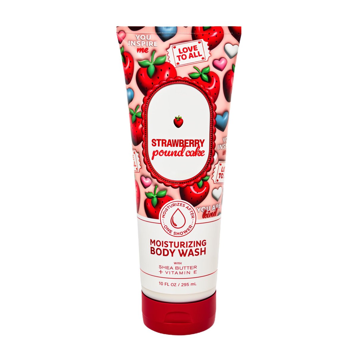 Strawberry Pound Cake Moisturizing Body Wash - 10 oz | Sweet & Nourishing Shower Gel - görsel 1