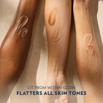 Vaseline Glazed and Glisten Sunlit Glow Body Gel Oil with Vanilla Cocoa & Shimmer – Ultra-Hydrating Lipids & 100% Pure Cocoa Butter, 6.8 oz