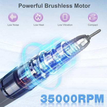 HoMove Nail Drill Handpiece Replacement Compatible with KUPA & UP200 - 3-Pin, Low Noise, Aluminum Body Avelisse