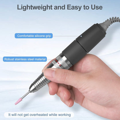 HoMove Nail Drill Handpiece Replacement Compatible with KUPA & UP200 - 3-Pin, Low Noise, Aluminum Body Avelisse