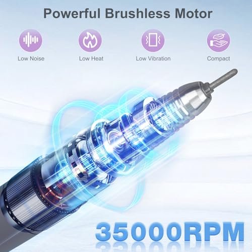 HoMove Nail Drill Handpiece Replacement Compatible with KUPA & UP200 - 3-Pin, Low Noise, Aluminum Body Avelisse