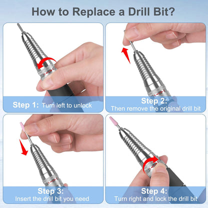 HoMove Nail Drill Handpiece Replacement Compatible with KUPA & UP200 - 3-Pin, Low Noise, Aluminum Body Avelisse
