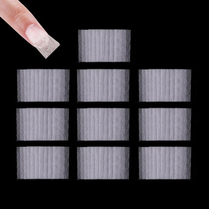 KMYZQDV 100-Piece Fiberglass Nail Wrap Extension Kit – Natural Silk Paper Towels for Broken Nail Fix & DIY Nail Art Accessories