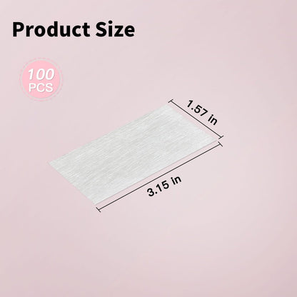 KMYZQDV 100-Piece Fiberglass Nail Wrap Extension Kit – Natural Silk Paper Towels for Broken Nail Fix & DIY Nail Art Accessories