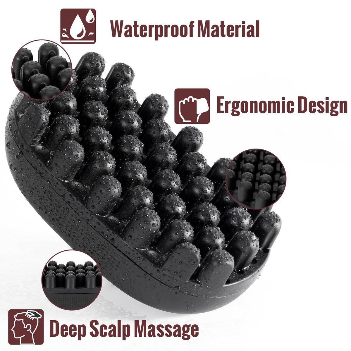 Belongtous Premium Twist Hair Sponge Brush & Twist Styler Comb Set for Men & Women – Black Silicone Hair Brush Pick for Afro, Curly, Coiled, Short Hair Avelisse