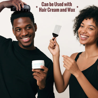 Belongtous Premium Twist Hair Sponge Brush & Twist Styler Comb Set for Men & Women – Black Silicone Hair Brush Pick for Afro, Curly, Coiled, Short Hair Avelisse