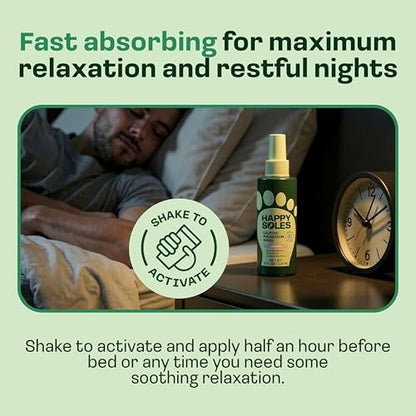 Happy Soles Calming Magnesium Oil Spray for Feet – Relaxing Lavender Mist for Nighttime Routine – Fast Absorbing, Hydrating Foot Spray – Vegan, Cruelty-Free, Paraben-Free (4 Fl Oz) Avelisse