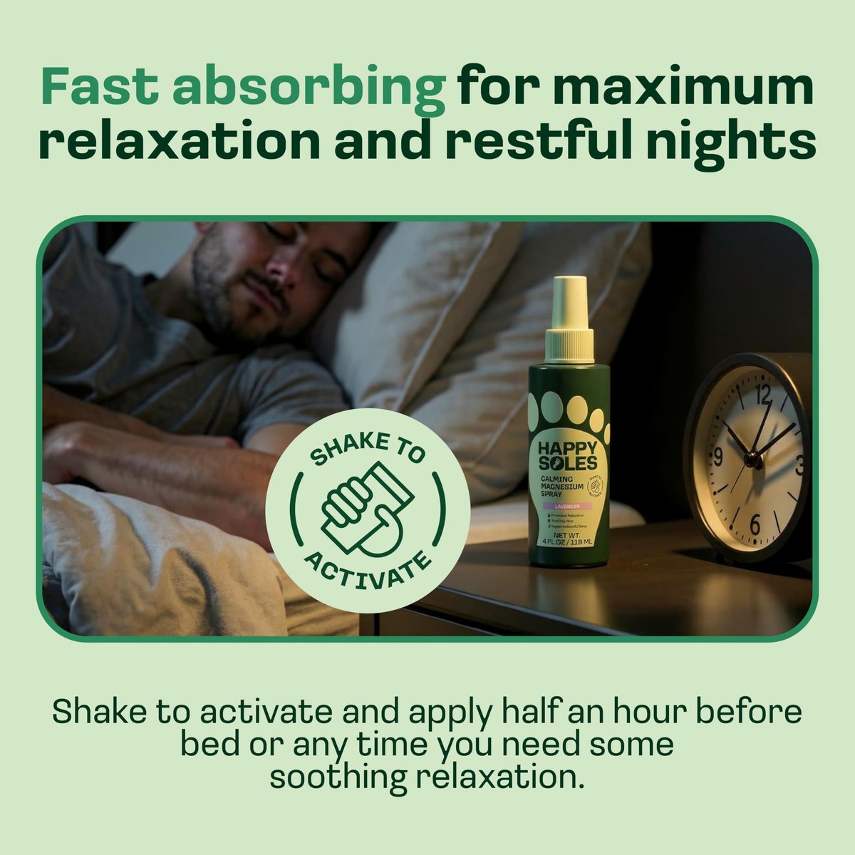 Happy Soles Calming Magnesium Oil Spray for Feet – Relaxing Lavender Mist for Nighttime Routine – Fast Absorbing, Hydrating Foot Spray – Vegan, Cruelty-Free, Paraben-Free (4 Fl Oz) Avelisse