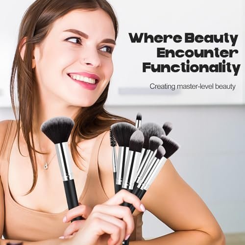 Mothers Day Gifts for Mom from Daughter Son, Makeup Brushes Set Gifts for Women Teen Girls Wife Mom Sister, 13 Pcs Premium Kit with Foundation Concealer Blush Sponge Professional Beauty Accessories - görsel 10