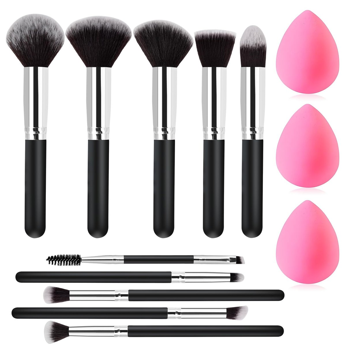 Mothers Day Gifts for Mom from Daughter Son, Makeup Brushes Set Gifts for Women Teen Girls Wife Mom Sister, 13 Pcs Premium Kit with Foundation Concealer Blush Sponge Professional Beauty Accessories - görsel 1