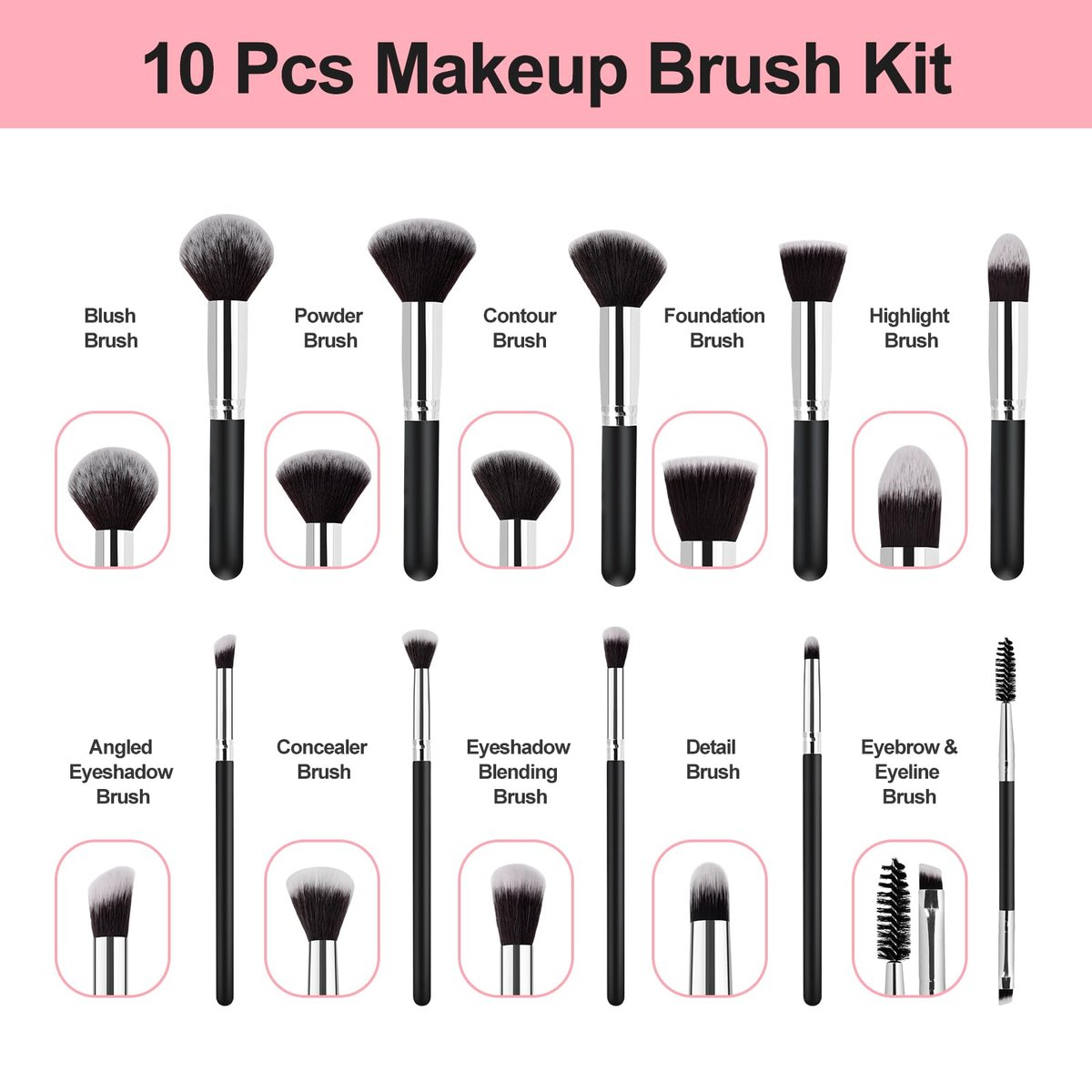 Mothers Day Gifts for Mom from Daughter Son, Makeup Brushes Set Gifts for Women Teen Girls Wife Mom Sister, 13 Pcs Premium Kit with Foundation Concealer Blush Sponge Professional Beauty Accessories - görsel 3