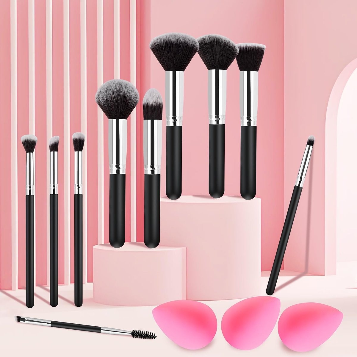 Mothers Day Gifts for Mom from Daughter Son, Makeup Brushes Set Gifts for Women Teen Girls Wife Mom Sister, 13 Pcs Premium Kit with Foundation Concealer Blush Sponge Professional Beauty Accessories - görsel 5