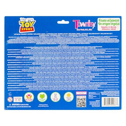 Toy Story 10 Piece Plant Based Lip Balm Set with Bonus Toppers - Makeup Set for Girls, Boys, Toddlers - Gift for Kids by Townley Girl
