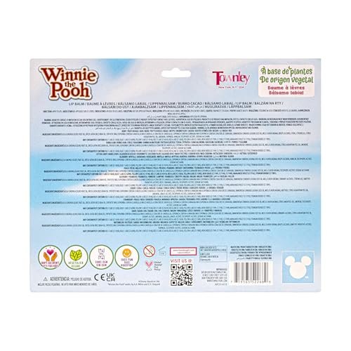 Winnie the Pooh 10 Piece Plant Based Lip Balm Set with Bonus Toppers - Natural Lip Care for Kids, Birthday Party Favors, Sleepovers, and Gift Giving by Townley Girl - görsel 16
