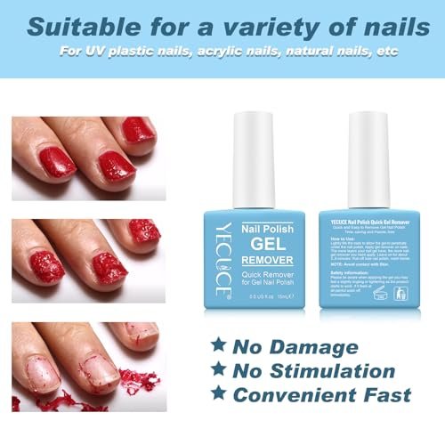 Gel Polish Remover for Nails – Easy & Quick Soak Off Gel Polish in 3-5 Minutes, No Damage to Nails, for Salon & Home Use - görsel 10