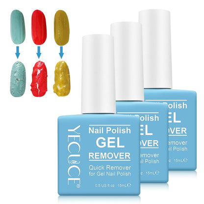 Gel Polish Remover (3-Pack) – Quick Soak Off in 3-5 Minutes, No Damage to Nails, for Salon & Home Use Avelisse