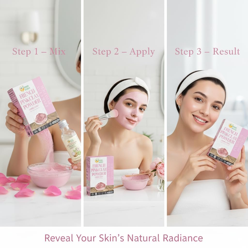 Herbs Botanica French Pink Clay Powder - Fine Rose Clay for DIY Face Masks, Soap Making, Body Care, and Kaolin-Based Skincare (2 oz) - görsel 14