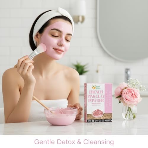 Herbs Botanica French Pink Clay Powder - Fine Rose Clay for DIY Face Masks, Soap Making, Body Care, and Kaolin-Based Skincare (2 oz) - görsel 3