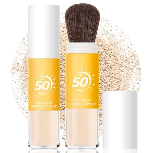 Mineral Sunscreen Setting Powder SPF 50 - Translucent Sunscreen Powder for Face & Scalp with Brush, Oil Control Natural Matte Finish, Lightweight Breathable - görsel 2