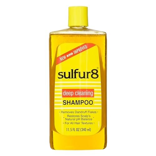Sulfur 8 Anti-Dandruff Deep Cleaning Shampoo – 11.5 oz for Healthy Scalp & Hair Avelisse