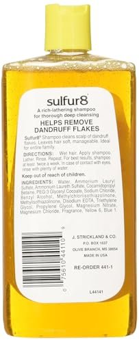 Sulfur 8 Anti-Dandruff Deep Cleaning Shampoo – 11.5 oz for Healthy Scalp & Hair Avelisse