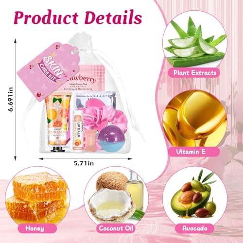 80-Piece Spa Party Supplies for Girls – Facial Masks, Lip Balm, Hand Cream, Under Eye Patches, Bath Bombs & More – Sleepover & Birthday Party Favor Kit Avelisse