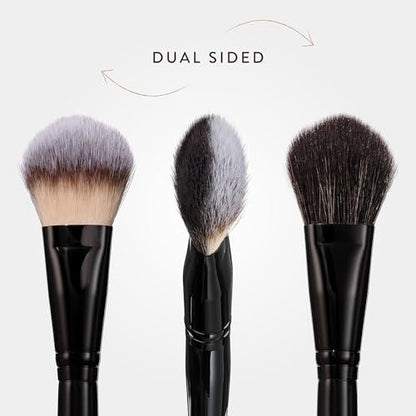 BK BEAUTY NIKKI LA ROSE N17 Multi-Pro Face Brush – Dual-Sided Paddle Brush for Flawless Liquid & Powder Application Avelisse
