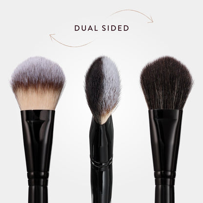 BK BEAUTY NIKKI LA ROSE N17 Multi-Pro Face Brush – Dual-Sided Paddle Brush for Flawless Liquid & Powder Application Avelisse