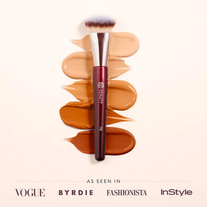 BK BEAUTY 115 Medium Contoured Foundation Brush – Precision Liquid Foundation Makeup Brush Avelisse