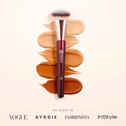 BK BEAUTY 115 Medium Contoured Foundation Brush – Precision Liquid Foundation Makeup Brush Avelisse