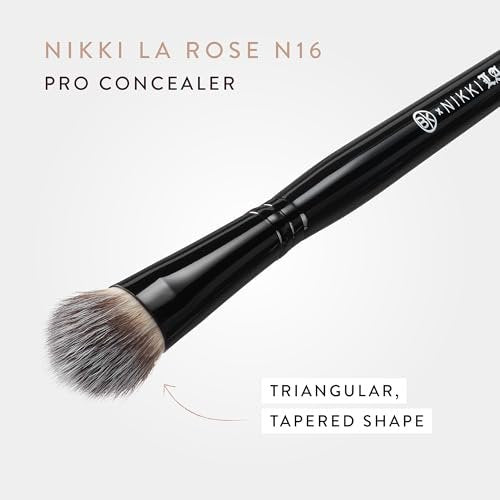 BK BEAUTY NIKKI LA ROSE N16 PRO Concealer Brush - Precision Blending for Under-Eye & Spot Concealing, Flawless Coverage Without Streaks Avelisse