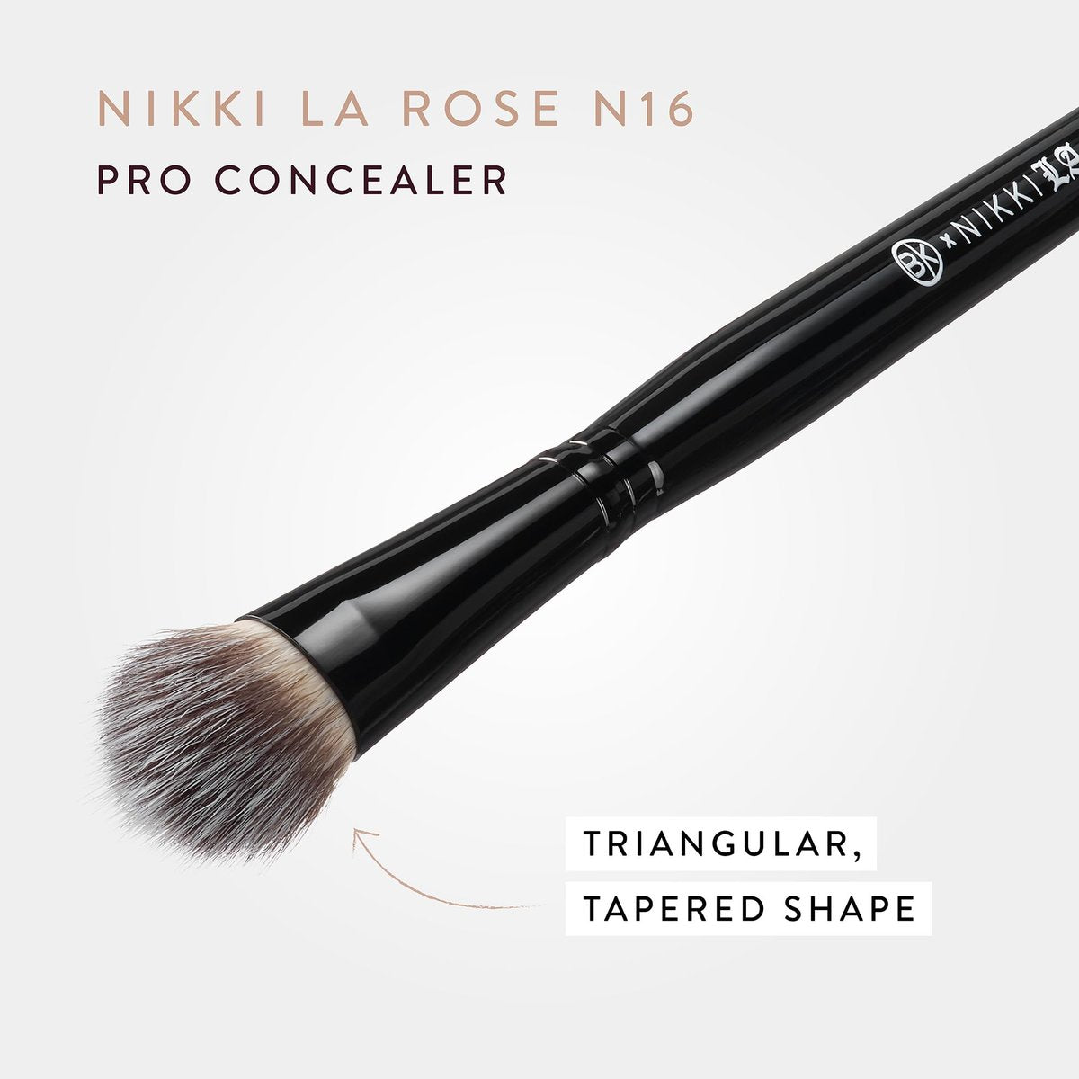 BK BEAUTY NIKKI LA ROSE N16 PRO Concealer Brush - Precision Blending for Under-Eye & Spot Concealing, Flawless Coverage Without Streaks Avelisse
