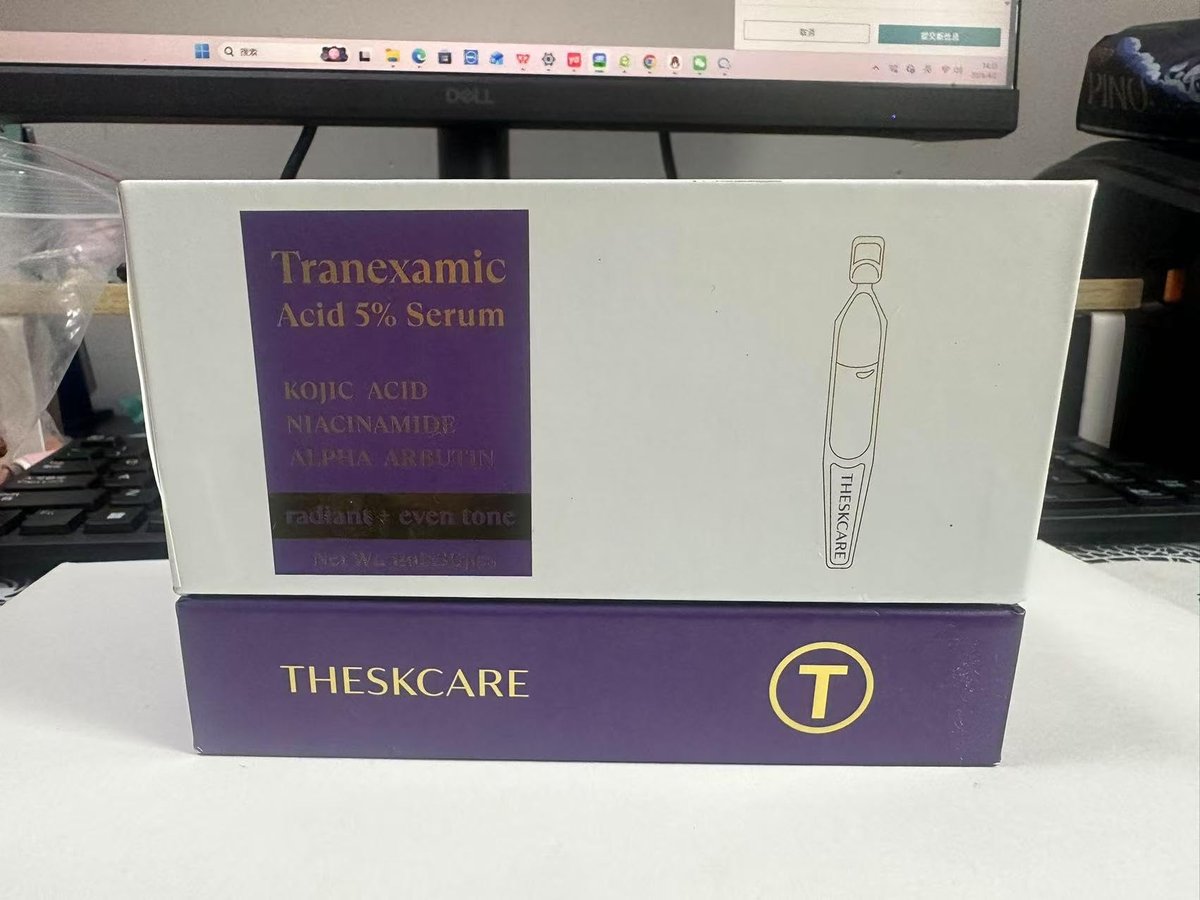 THESKCARE 5% Tranexamic Acid Serum Ampoule with Niacinamide, Kojic Acid & Alpha Arbutin - Skin Brightening & Dark Spot Corrector, 30 Ampoules Avelisse