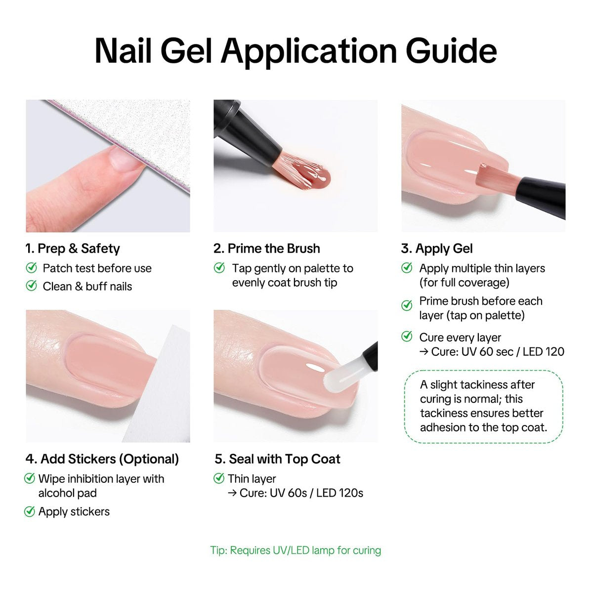 Love easy 2 Step Nail Polish Pens Set - 6 Nude Natural Color Builder Base + 1 Top Coat, Hema Free High Gloss Long Lasting Portable Gel Nail Polish Kit for Women (UV Needed) Avelisse