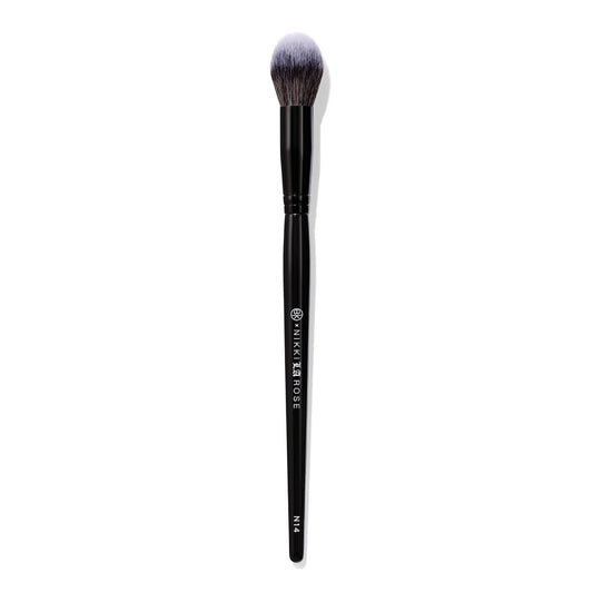 BK BEAUTY NIKKI LA ROSE N14 Petite Precision Concealer Brush - Multi-Tasking Tapered Makeup Brush for Under-Eye, Concealer, Powder & Small Areas Avelisse