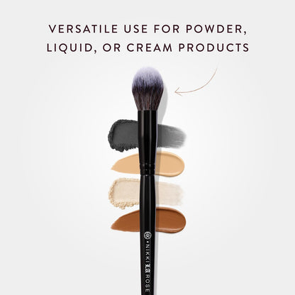 BK BEAUTY NIKKI LA ROSE N14 Petite Precision Concealer Brush - Multi-Tasking Tapered Makeup Brush for Under-Eye, Concealer, Powder & Small Areas Avelisse