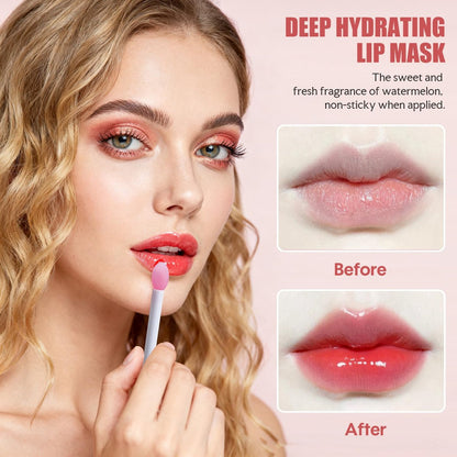 BS-MALL Watermelon Lip Balm Butter – Luxurious Hydrating Overnight Lip Mask & Chapstick for Dry Chapped Lips with Glossy Finish, 20g Avelisse