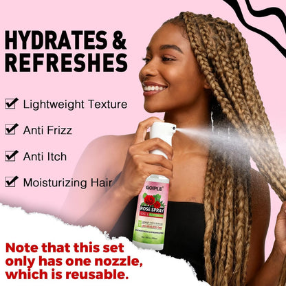 2-Pack Rose Water & Peppermint Hair Loc Spray – Moisturizing & Refreshing Dreadlock Hydrator, Nourishing Scalp Treatment for Dry Locs, 3.33 Fl Oz Each Avelisse