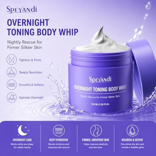 Sperandi Overnight Toning Whip - Anti-Wrinkle Firming Body Lotion for Smooth & Tight Skin, Targets Loose Skin & Stretch Marks on Belly, Thighs & Booty, 3.38 fl oz Avelisse