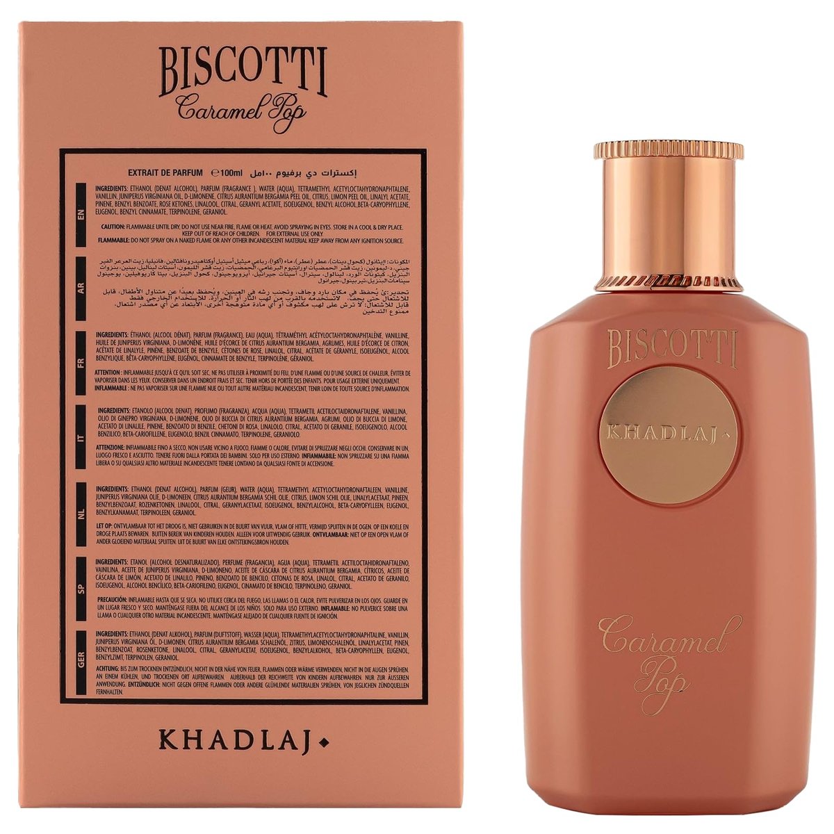 Khadlaj Biscotti Caramel Pop Extrait de Parfum – Sweet Gourmand Fragrance for Unisex, 3.4 oz (100ml) - görsel 5