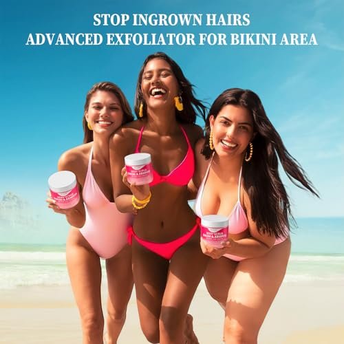 Bikini Area Exfoliator with 10% AHAs BHA & Vitamin C - Exfoliating Body Scrub for Ingrown Hair, Underarm Bumps, Dark Spots, Moisturize & Brighten - Sensitive Skin Safe, 7.76 oz - görsel 12