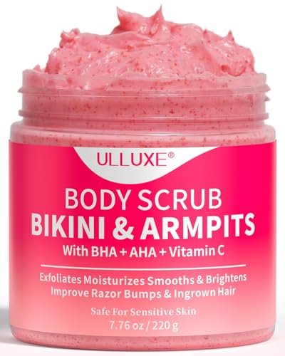 Bikini Area Exfoliator with 10% AHAs BHA & Vitamin C - Exfoliating Body Scrub for Ingrown Hair, Underarm Bumps, Dark Spots, Moisturize & Brighten - Sensitive Skin Safe, 7.76 oz - görsel 2