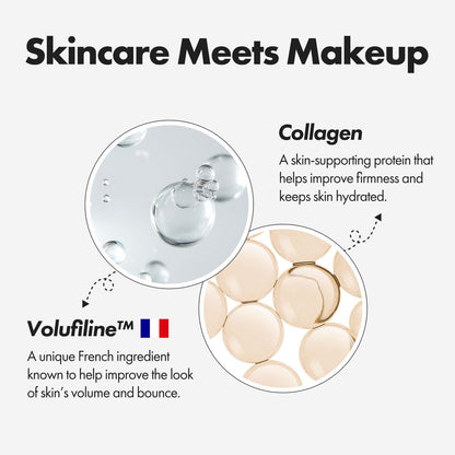 ELROEL Blanc Cover Cream Stick V White - Korean Color-Changing Foundation Stick with Volufiline - Medium to Full Coverage Dewy Finish Base Makeup - Dual-Ended with Detachable Brush (204 Tan) Avelisse
