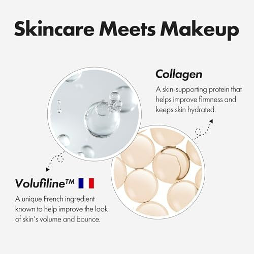 ELROEL Blanc Cover Cream Stick V White - Korean Color-Changing Foundation Stick with Volufiline - Medium to Full Coverage Dewy Finish Base Makeup - Dual-Ended with Detachable Brush (204 Tan) Avelisse