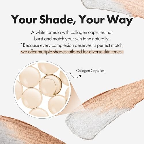 ELROEL Blanc Cover Cream Stick V White - Korean Color-Changing Foundation Stick with Volufiline - Medium to Full Coverage Dewy Finish Base Makeup - Dual-Ended with Detachable Brush (204 Tan) Avelisse